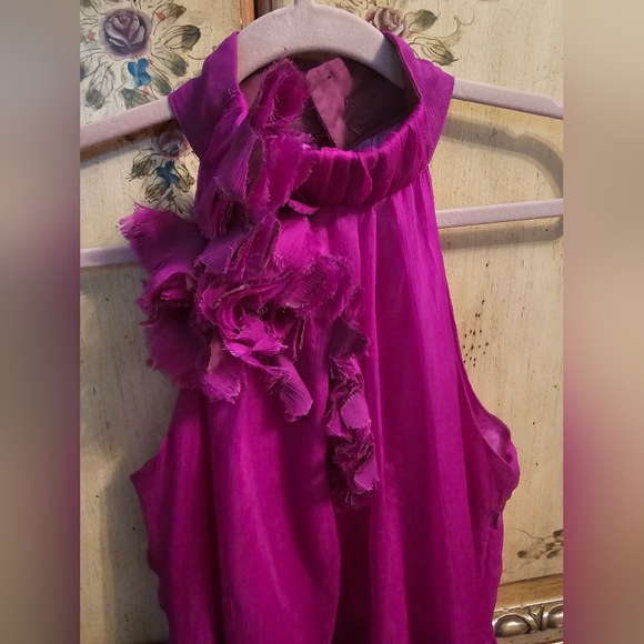 Vintage Fuschia Chiffon Dress by BETTER B. - Picture 10 of 12